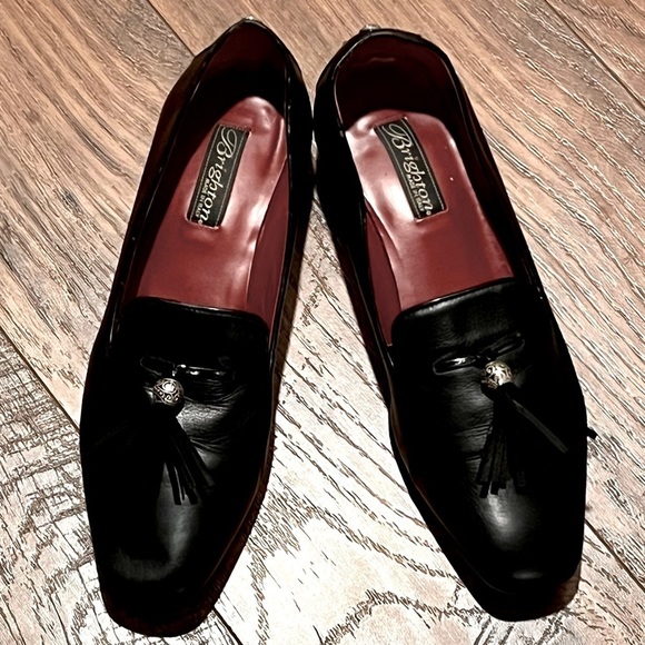 Brighton Shoes - Brighton NOHO black leather tassel loafers. Made in Italy. Size 8.5